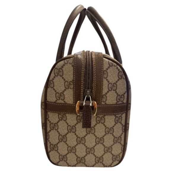 Vintage Gucci Monogram Boston Bag | Web Stripe | Dustbag Included - Picture 3 of 7
